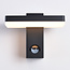 Outdoor wall light Roberto with motion sensor and integrated LED - black