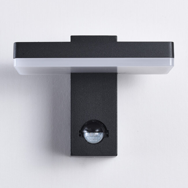 Wall light black with sensor - Roberto