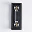 2-light outdoor wall light Diana - black stainless steel with glass