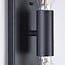 2-light outdoor wall light Diana - black stainless steel with glass