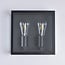 2-light outdoor wall light Gabriella - black stainless steel with glass