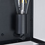 2-light outdoor wall light Gabriella - black stainless steel with glass