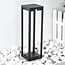 Black freestanding outdoor light with solar power and sensor – Marcello