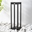 Black freestanding outdoor light with solar power and sensor – Marcello