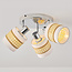 Rattan ceiling spotlight Besi 3-light