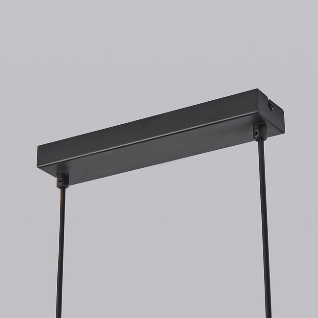 Pendant lamp with smoked glass, 6-light - Ovais