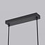 6-light pendant light Ovais - smoked glass and matte black