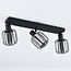 3-bulb ceiling light with smoked glass and rotating spotlights - Diya