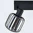 3-bulb ceiling light with smoked glass and rotating spotlights - Diya