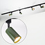 1-phase track lighting system 1.5 metres - Romain black with olive green