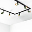 1-phase track lighting system 1.5 metres - Romain black with olive green