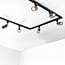 1-phase track system set 1.5 metres with Romain spotlights in olive green