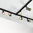 1-phase track system set 1.5 metres with Romain spotlights in olive green
