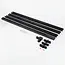 1-phase track lighting system 3 metres - Romain black with olive green
