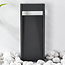 Outdoor bollard light Andrew with ribbed design