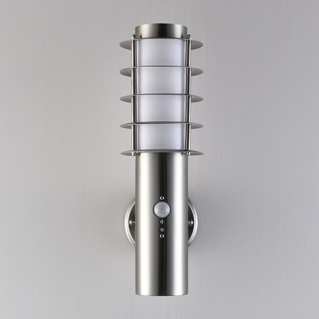 Stainless steel wall lamp with sensor - Salvatore
