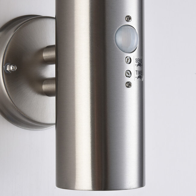 Stainless steel wall lamp with sensor - Salvatore