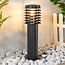 Outdoor floor lamp Elia in black stainless steel - 50 cm
