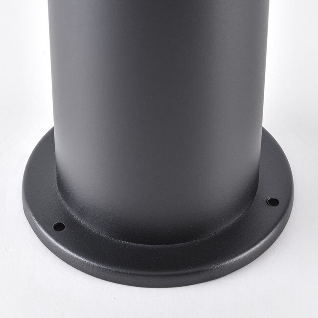 Stainless steel black outdoor floor lamp Elia, 50 cm