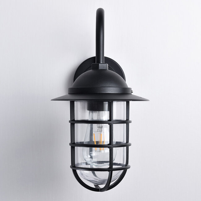 Wall lamp rural Claudia - black