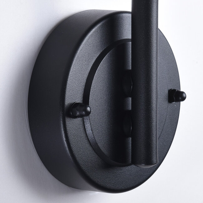 Wall lamp rural Claudia - black