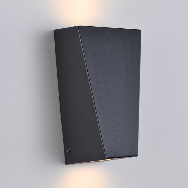 Modern stainless steel wall lamp black - Luisa