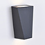 2-light wall light Luisa - black stainless steel