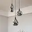 3-light pendant light Verona in smoked glass with mirror effect
