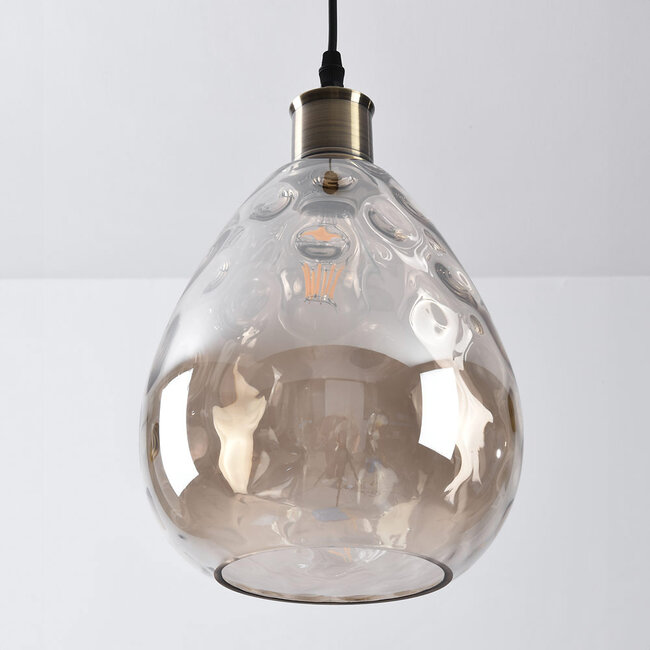 1-light pendant lamp Verona - cognac