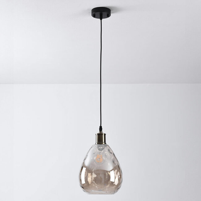 1-light pendant lamp Verona - cognac