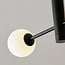 4-light ceiling light Stiri - opal glass and black