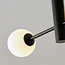 Black ceiling light Stiri with frosted glass, 4-bulb