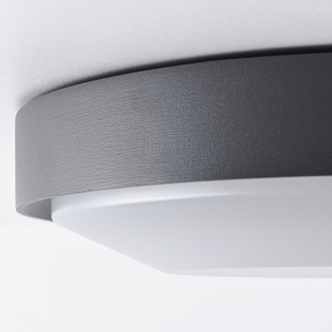 Dimmable outdoor wall light Buz - black with integrated LED