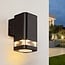 Square outdoor wall light Marino - black