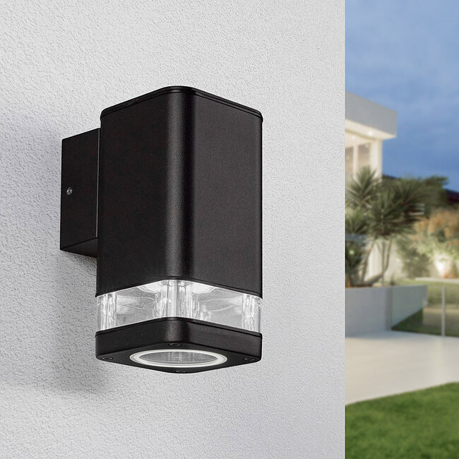 Modern square wall lamp Marino, black