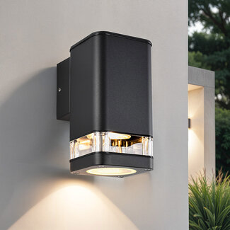 Modern square wall lamp Marino, black