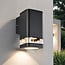 Square outdoor wall light Marino - black