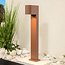 Industrial bollard outdoor light Simone - rust brown 30 cm