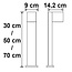 Industrial garden lamp post Simone 100 cm - anthracite