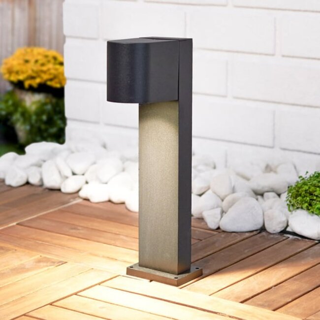 Industrial garden lamp post Simone 100 cm - anthracite