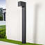 Industrial bollard outdoor light with square head Simone 30 cm - black