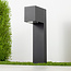 Industrial bollard outdoor light with square head Simone 30 cm - black