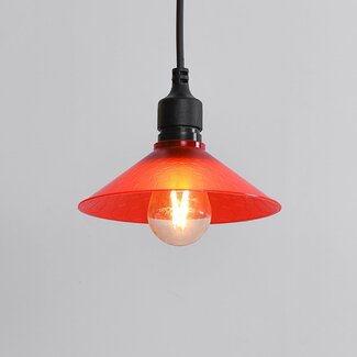 Shade for Festoon bulbs - red