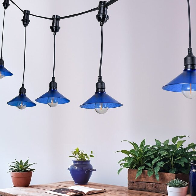 Shade for Festoon bulbs - blue