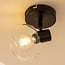 1-light ceiling light Jenthe - black with clear glass