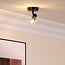 1-light ceiling light Jenthe - black with clear glass