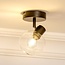 1-bulb ceiling light black with clear glass - Jenthe