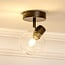 1-light ceiling light Jenthe - black with clear glass