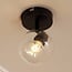 1-light ceiling light Jenthe - black with clear glass