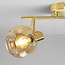 Ceiling lamp Gold with Amber glass, 2-light - Jenthe